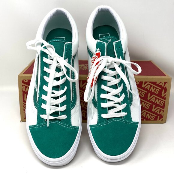 VANS Skate Low Sneaker Men VN0A54F69YE STYLE 36 Classic Sport Green White Canvas - Picture 4 of 11